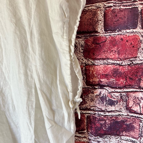 Banana Republic Oversized Linen Cinch Top White 100% Linen - Picture 3 of 5